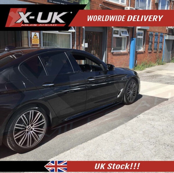 BMW 5 Series 2017-2019 G30 M-Performance style side skirts extensions