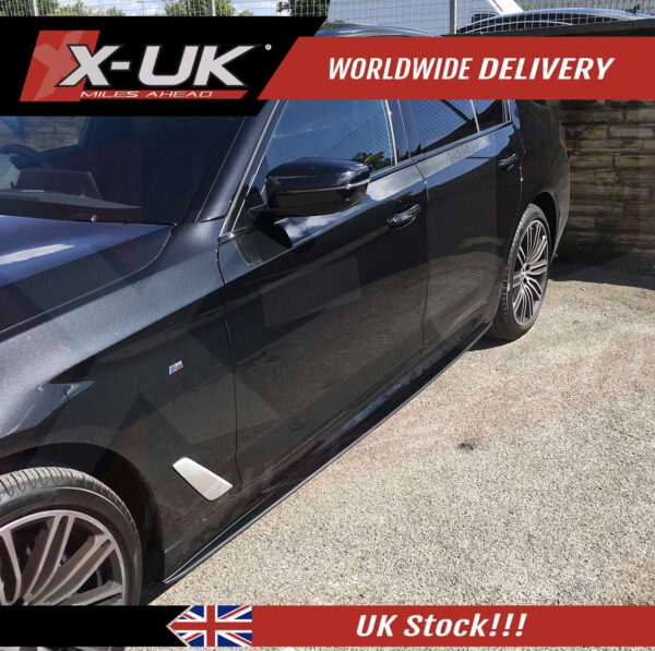 BMW 5 Series 2017-2019 G30 M-Performance style side skirts extensions