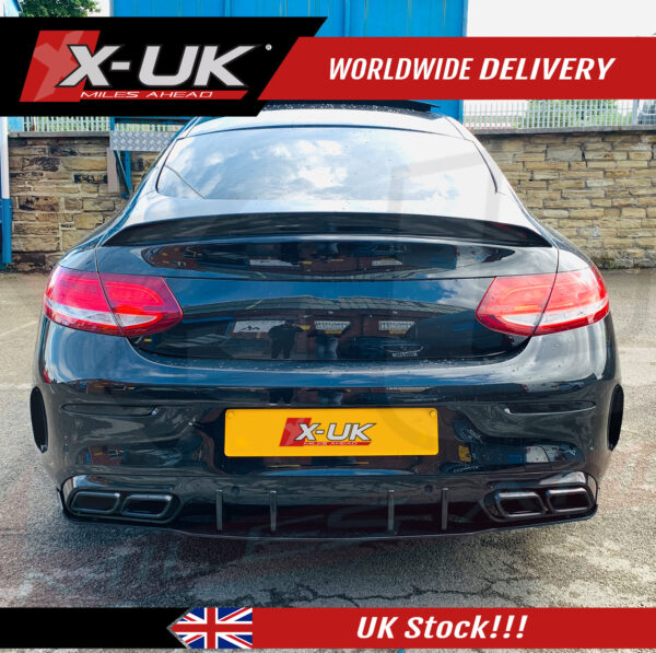 Mercedes C-Class C205 coupe AMG Sport C63 S style rear boot trunk spoiler