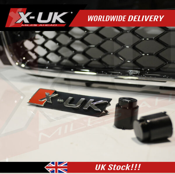 Audi A3 S3 8P 2009-2012 RS3 style front grill gloss black with chrome surround