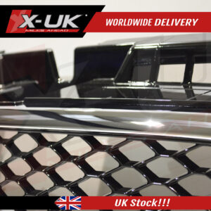 Audi A3 S3 8P 2009-2012 RS3 style front grill gloss black with chrome surround