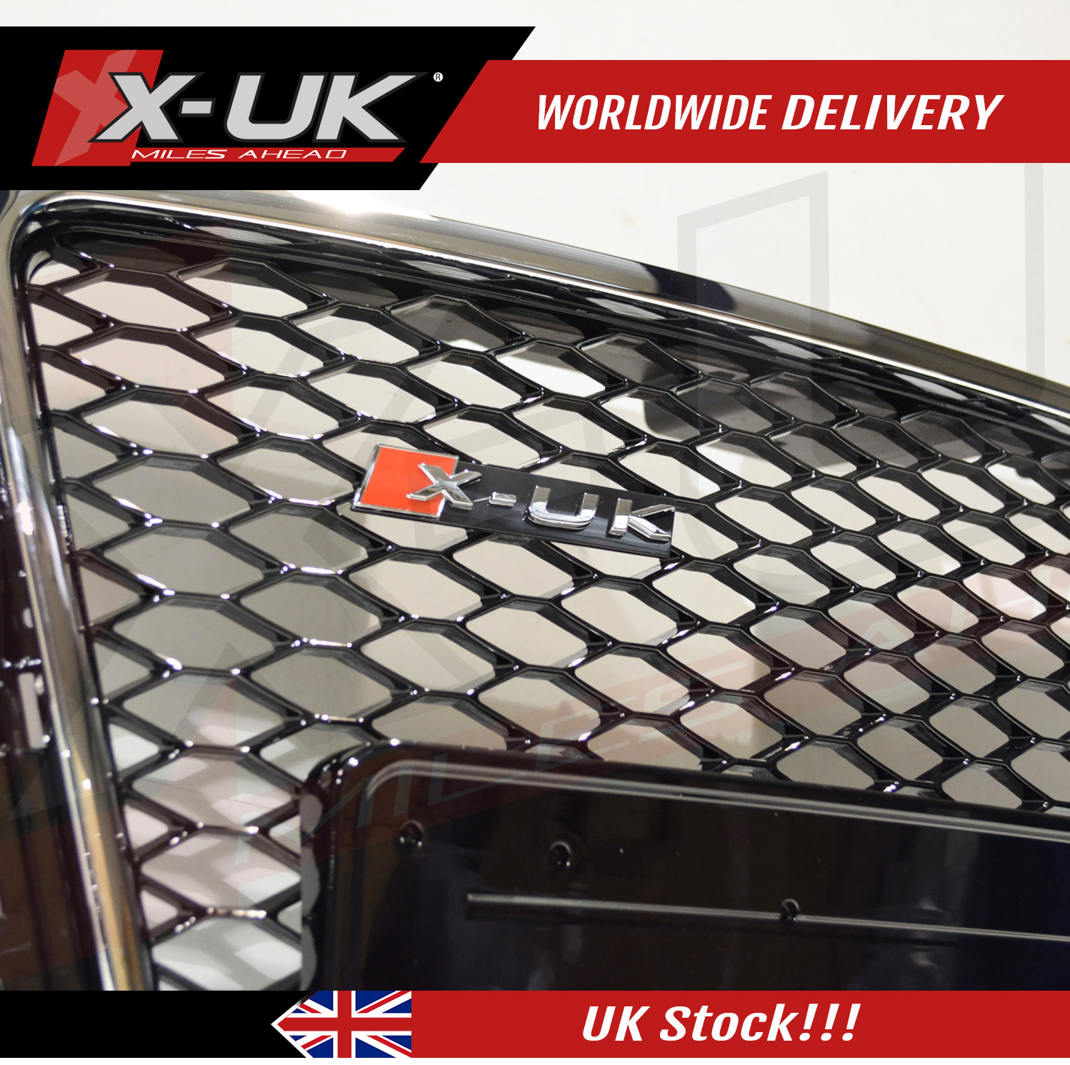 RS3 Look Front Grill High-gloss Black Edition for Audi A3 8P - WWW