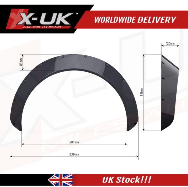 Universal Fender Flares Muscle 12cm 4.7”