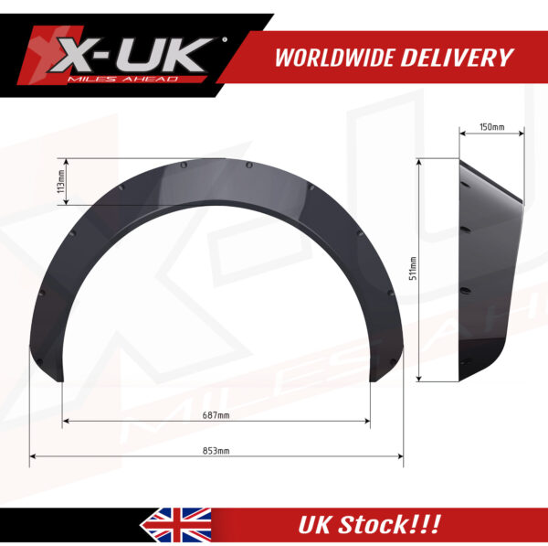 Universal Fender Flares Muscle 15cm 5.9”