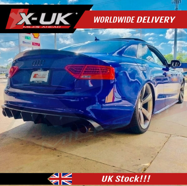 Audi A5 S-line S5 2 doors 2007-2012 FRP rear diffuser valance 1.0