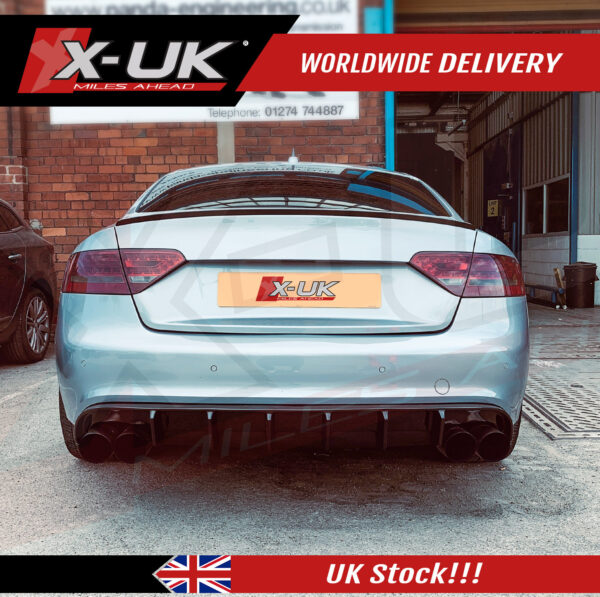 Audi A5 S-line S5 2 doors 2007-2012 FRP rear diffuser valance 1.0