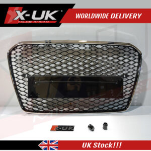 Audi RS5 style honeycomb mesh grill black chrome for A5 S5 RS5 2012-2015