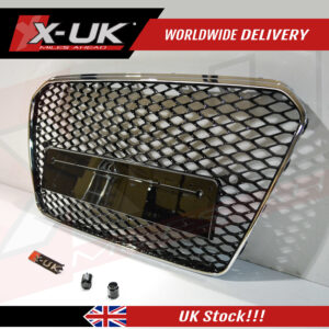 Audi RS5 style honeycomb mesh grill black chrome for A5 S5 RS5 2012-2015