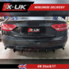 Audi A5 S-line S5 2007-2012 Sportback gloss black rear diffuser valance 1.0