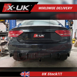 Audi A5 S-line S5 2007-2012 Sportback gloss black rear diffuser valance 1.0