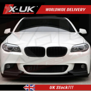 BMW 5 Series F10 2010-2016 M Performance style front splitter satin black