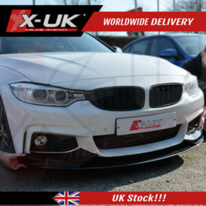 BMW 4 Series F32 F33 F36 2014-2016 M Performance style matte black front splitter