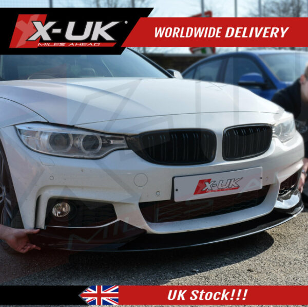 BMW 4 Series F32 F33 F36 2014-2016 M Performance style matte black front splitter