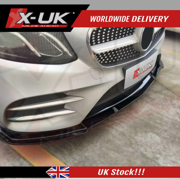 Mercedes E-Class W213 AMG Sport 2016-2017 front splitter lip gloss black