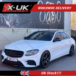 Mercedes E-Class W213 AMG Sport 2016-2017 front splitter lip gloss black