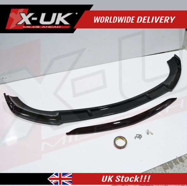 Mercedes E-Class W213 AMG Sport 2016-2017 front splitter lip gloss black