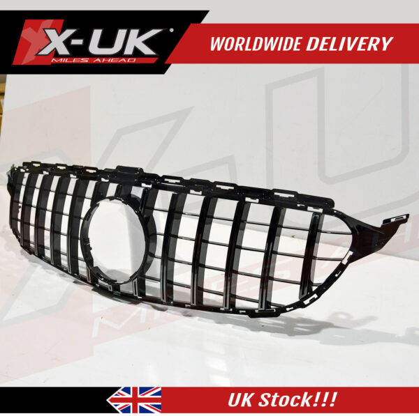 Mercedes C-Class W205 2015-2018 front grill Panamericana GT style gloss black