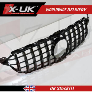 Mercedes C-Class W205 2015-2018 front grill Panamericana GT style gloss black