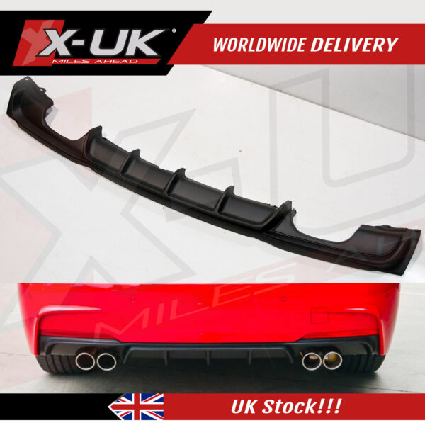 BMW 3 Series F30 F35 M Performance style rear diffuser double twin pipes