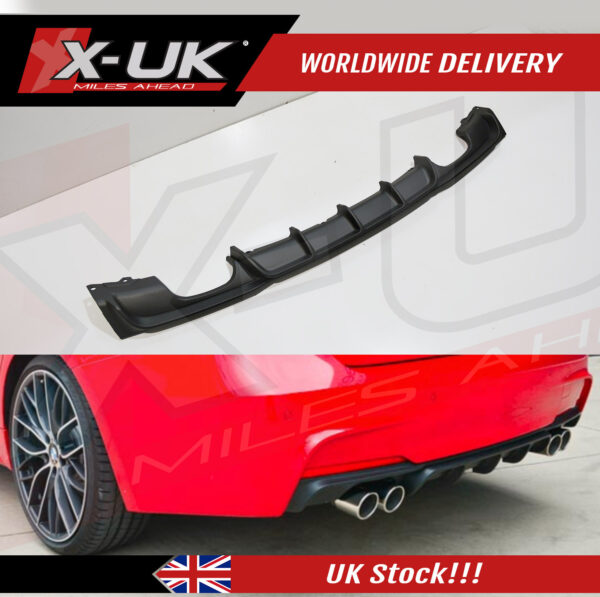 BMW 3 Series F30 F35 M Performance style rear diffuser double twin pipes