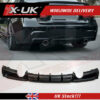 BMW 3 Series F30 F35 M performance style rear diffuser two single pipes