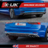 Audi A5 S-line 2017-2020 B9 S5 style rear diffuser skin to fit 2 & 4 doors