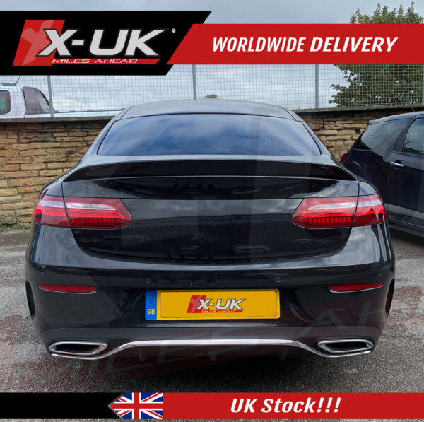 Mercedes E-Class C238 coupe E63 S style gloss black rear spoiler