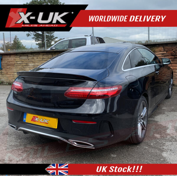 Mercedes E-Class C238 coupe E63 S style gloss black rear spoiler