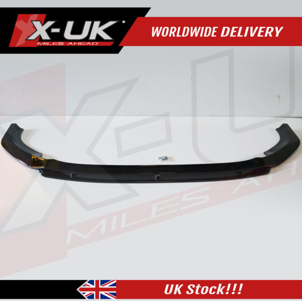 Audi A4 S-line S4 2018-2019 B9 front lip gloss black fits Saloon Avant