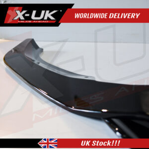 Audi A4 S-line S4 2018-2019 B9 front lip gloss black fits Saloon Avant