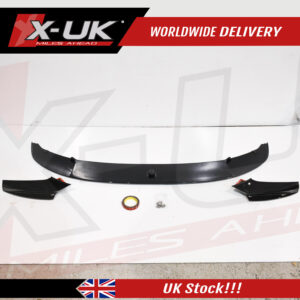 BMW 5 Series F10 2010-2016 M Performance style gloss black front splitter lip