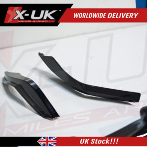 Audi RS6 2011-2018 front lower splitter lip gloss black with canards