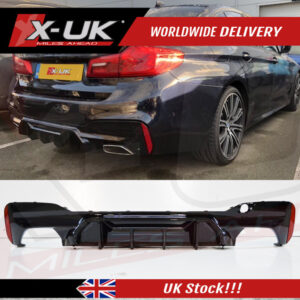 BMW 5 Series 2017-2019 G30 M5 competition style gloss black rear diffuser