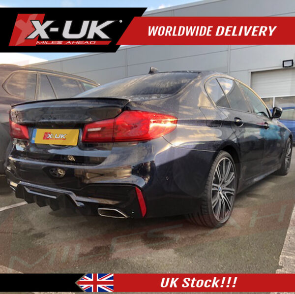 BMW 5 Series 2017-2019 G30 M5 competition style gloss black rear diffuser