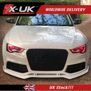 Audi RS5 2012-2015 B8.5 front bumper lower splitter lip black FRP