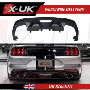 Ford Mustang 2015-2017 GT500 style rear bumper and diffuser with tail pipes
