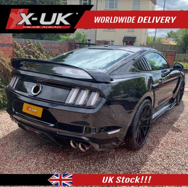 Ford Mustang 2015-2017 GT500 style rear bumper and diffuser with tail pipes