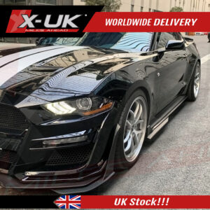 Ford Mustang 2015-2020 GT500 style side skirts extensions