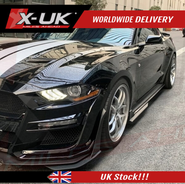 Ford Mustang 2015-2020 GT500 style side skirts extensions