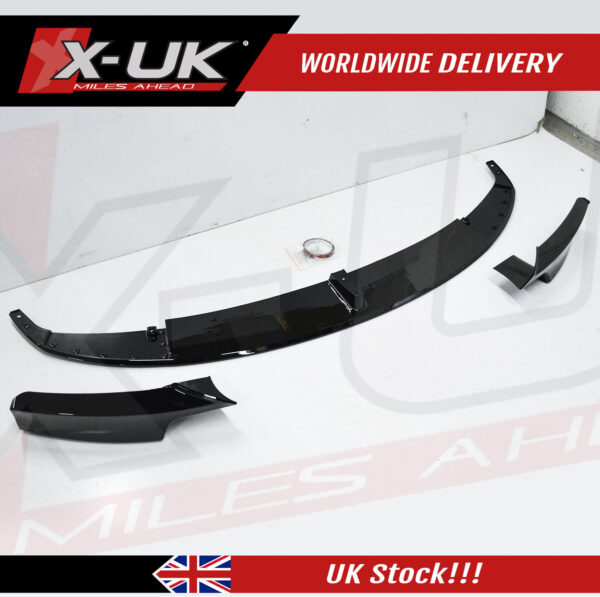 BMW 3 Series F30 F31 F35 2011-2019 M Performance style gloss black front lip