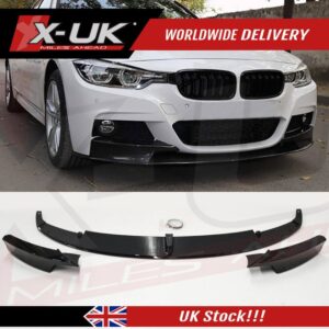 BMW 3 Series F30 F31 F35 2011-2019 M Performance style gloss black front lip