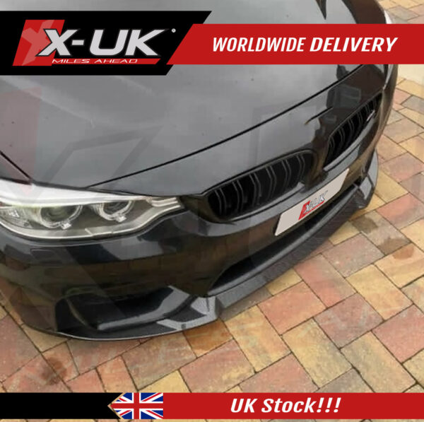 BMW F82 F83 M4 2014-2019 CS Style carbon fiber look hydro dip front splitter lip