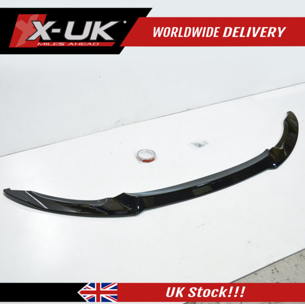 BMW 4 Series F82 F83 M4 2014-2019 CS style gloss black front splitter lip