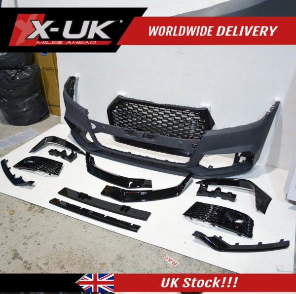 Audi Q5 B9 2018-2020 XUK front bumper conversion honeycomb mesh grill