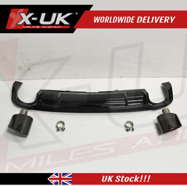 Audi RS5 style black edition rear diffuser for A5 Sline B9 2017-2019