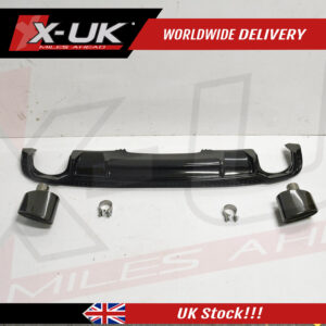 Audi A4 S4 B9 2015-2019 to RS4 style black edition rear diffuser valance