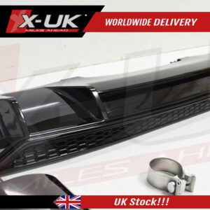 Audi A4 S4 B9 2015-2019 to RS4 style black edition rear diffuser valance