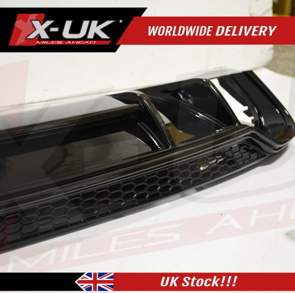 Audi A4 S4 B9 2015-2019 to RS4 style black edition rear diffuser valance