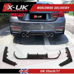 BMW 3 Series F80 M3 2014-2018 gloss black rear diffuser