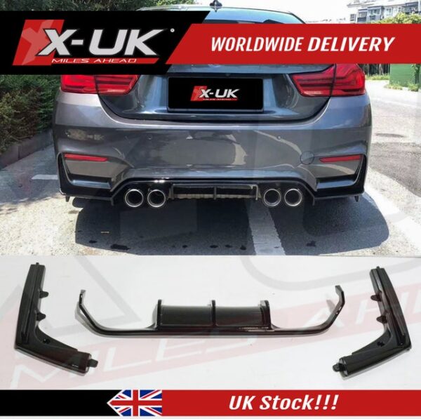 BMW 3 Series F80 M3 2014-2018 gloss black rear diffuser